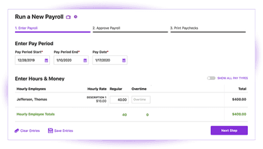 Patriot Payroll New Payroll