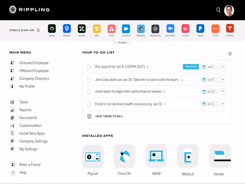 Rippling Dashboard