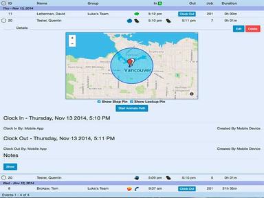 VeriClock GPS Location