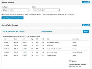 VeriClock-Digital Signatures for Employee Time Cards