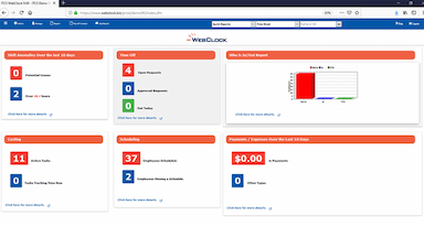 Webclock Management Dashboard