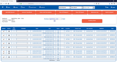 Webclock Management Employee Detail