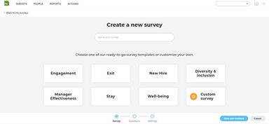 Create surveys easily with pre-built templates