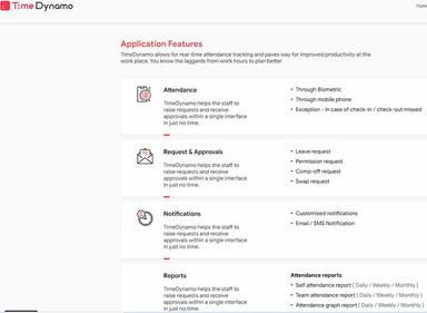 Time Dynamo Application Features