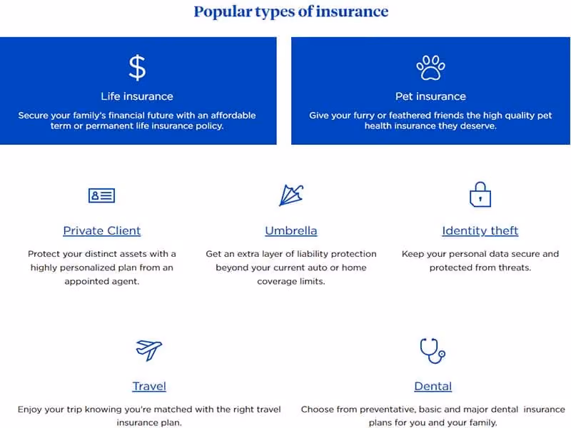 Nationwide Mutual Insurance Company Popular Types