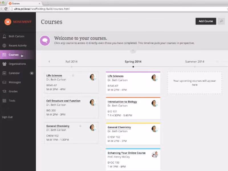 Blackboard Learn Courses