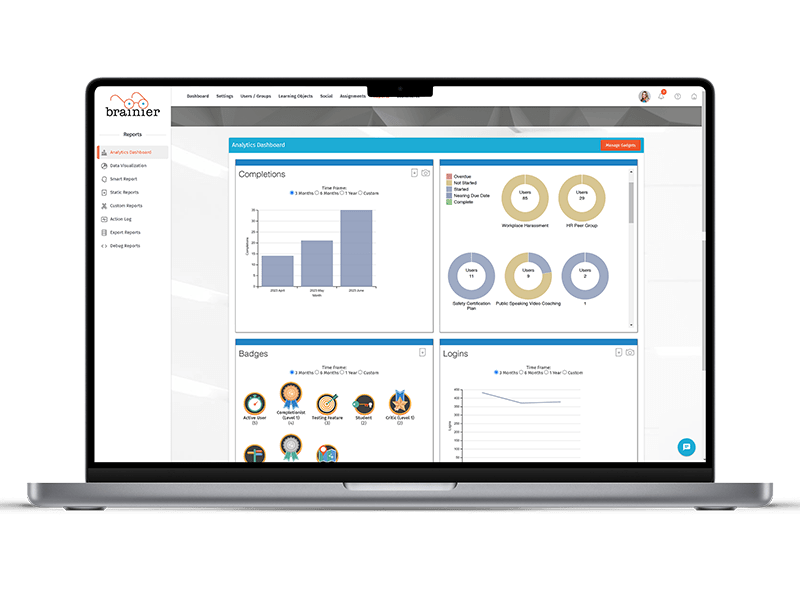Brainier Analytics Page
