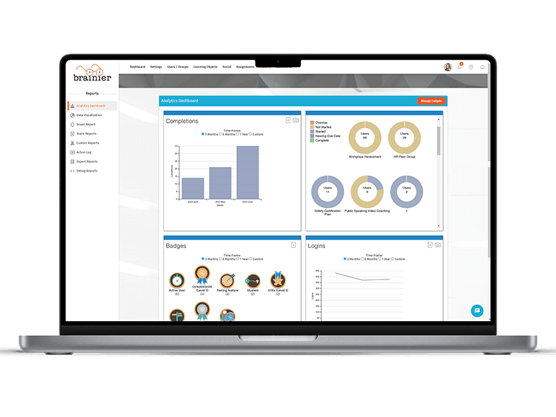 Brainier Analytics Page