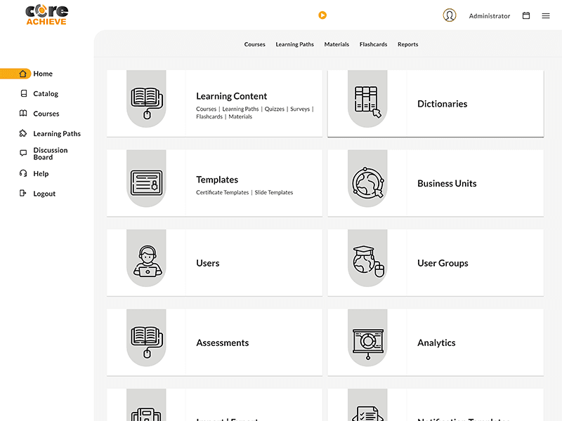 CoreAchieve Admin