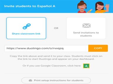 Duolingo Invite a Students