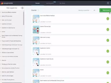 Easygenerator Navigation Bar