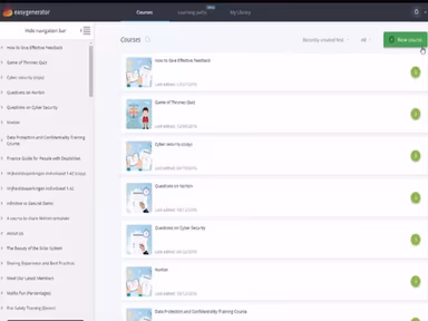Easygenerator Navigation Bar