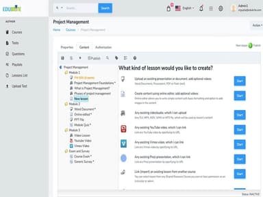 EduBrite Manage Content