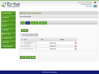 Evolve LMS Design groups