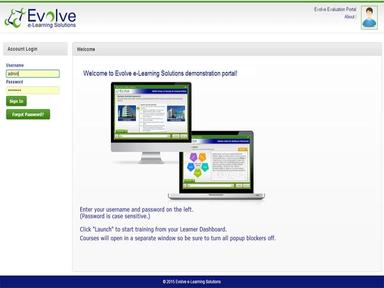 Evolve-Learning-Manager-Login-screen