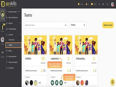 GoSkills - Teams Feature Enables You to Customize Your Training