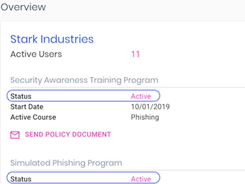 INFIMA Training Status