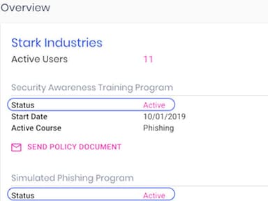 INFIMA Training Status