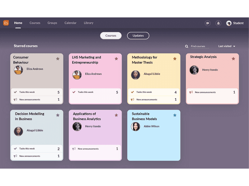 itslearning Software Starred Courses