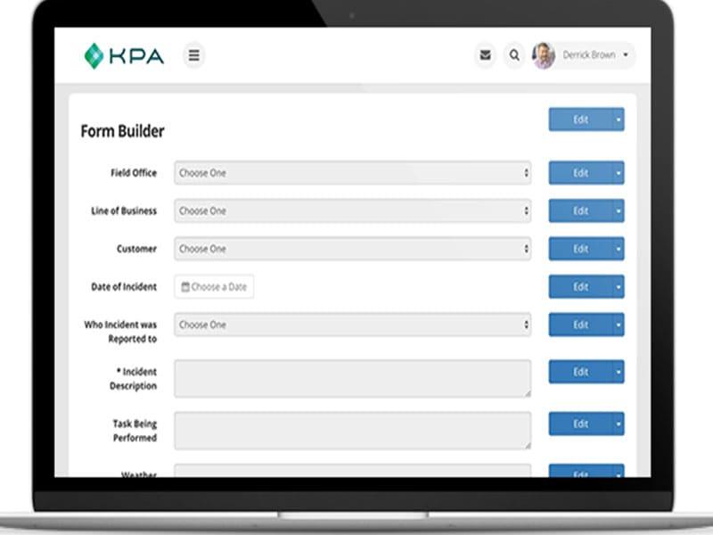 KPA EHS Form builder