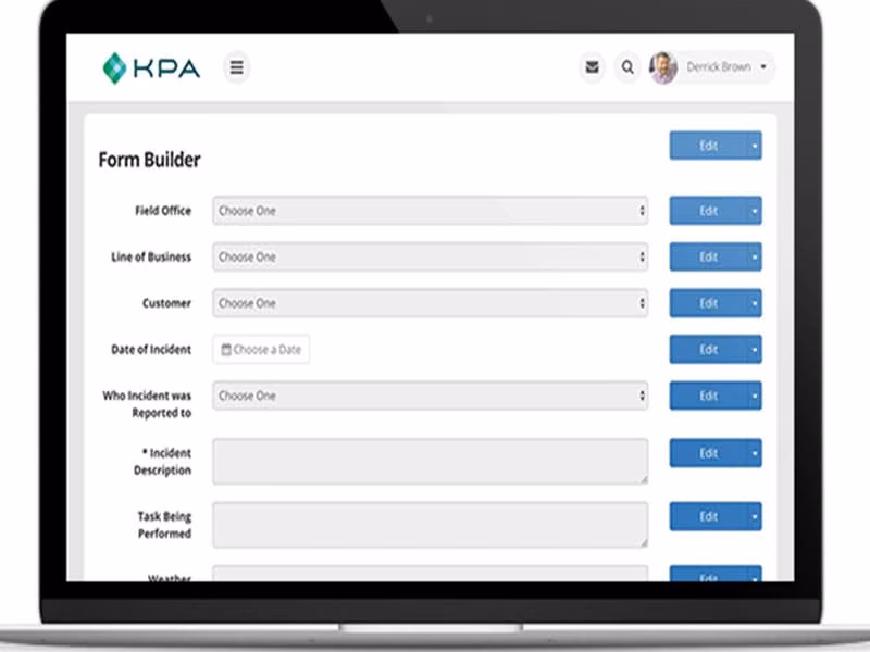 KPA EHS Form builder