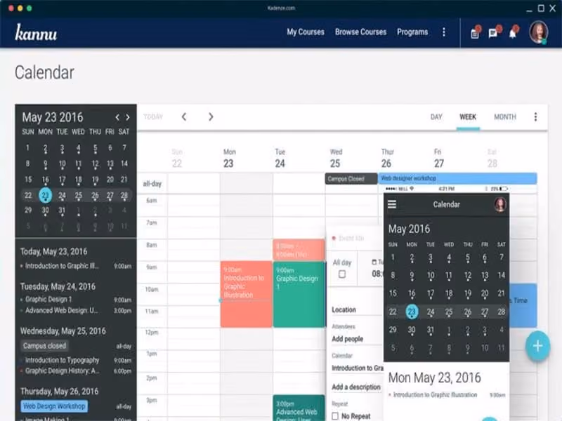 Kannu Built In Calendar