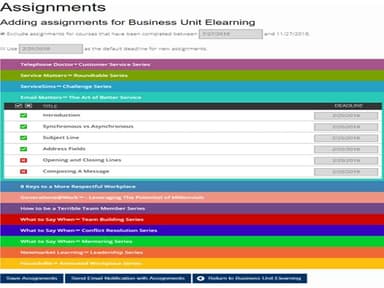 ServiceSkills.com - Assignment View