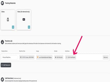 Strigo Configure Lab Interfaces