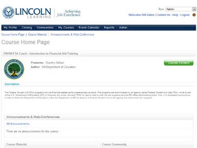Course home page
