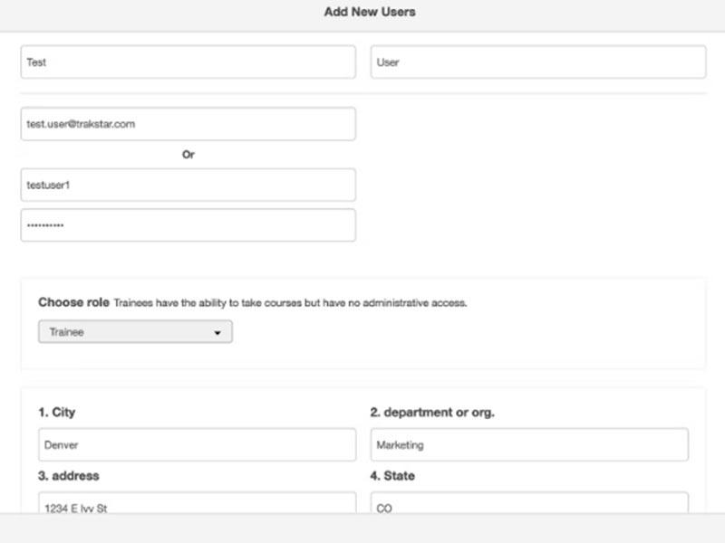 Trakstar Learn - Add New Users