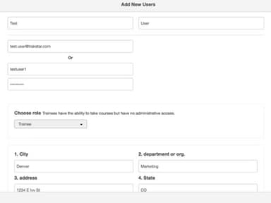 Trakstar Learn - Add New Users
