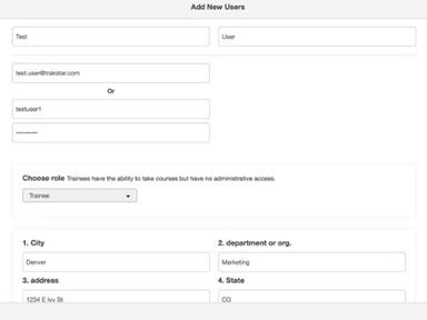 Trakstar Learn - Add New Users