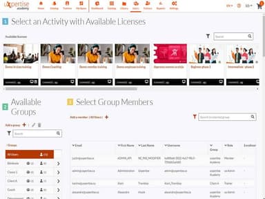 uxpertise LMS Group and enrollment management