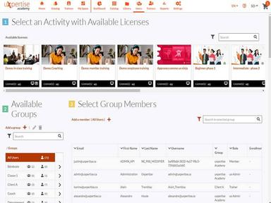 uxpertise LMS Group and enrollment management