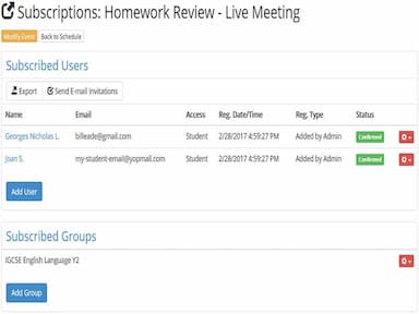 Electa Live subscribed users
