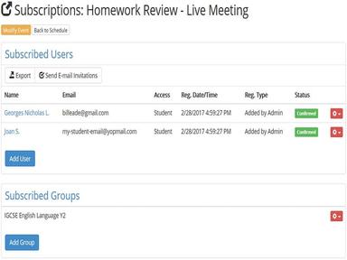 Electa Live subscribed users