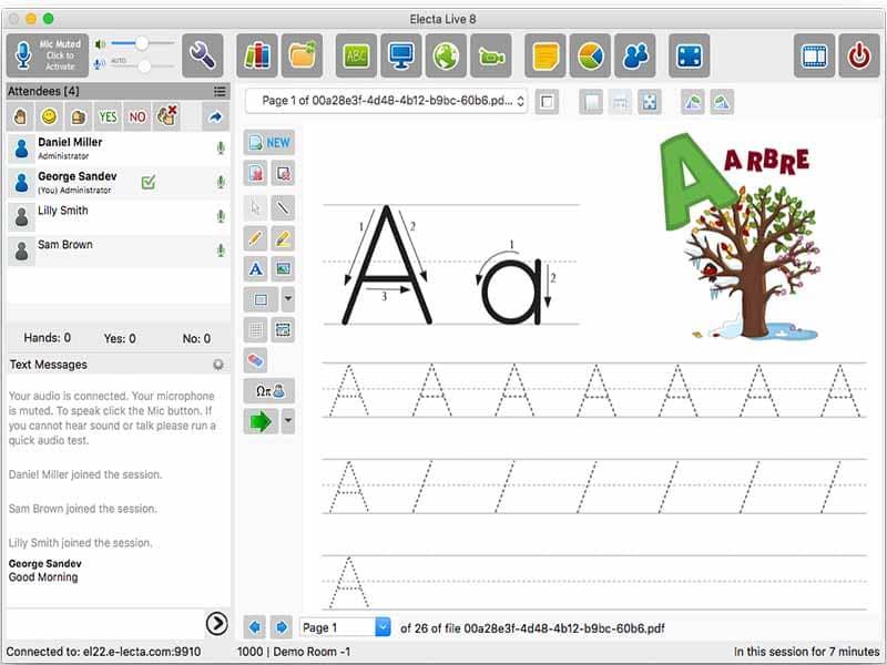 Electa Live whiteboarding