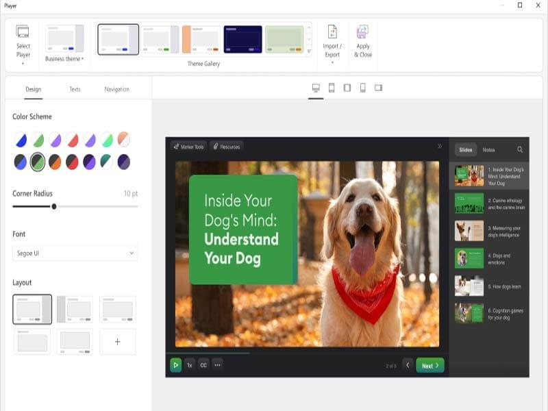 ISpring Suite- Customize the Course Player Change the Layout as You Wish