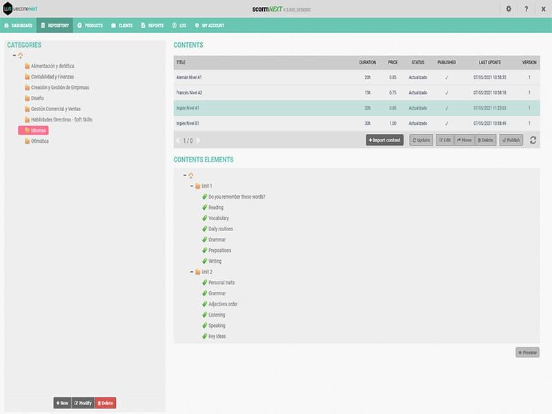 scomNEXT Repository of contents