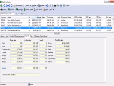 Aquilon ERP Customer Query
