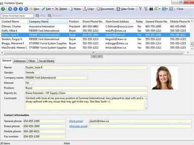 Aquilon ERP Contacts Query