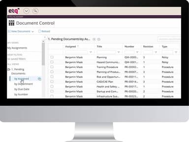 ETQ Reliance Document control