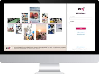 ETQ Reliance Login portal