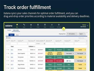Track order fulfillment and material availability