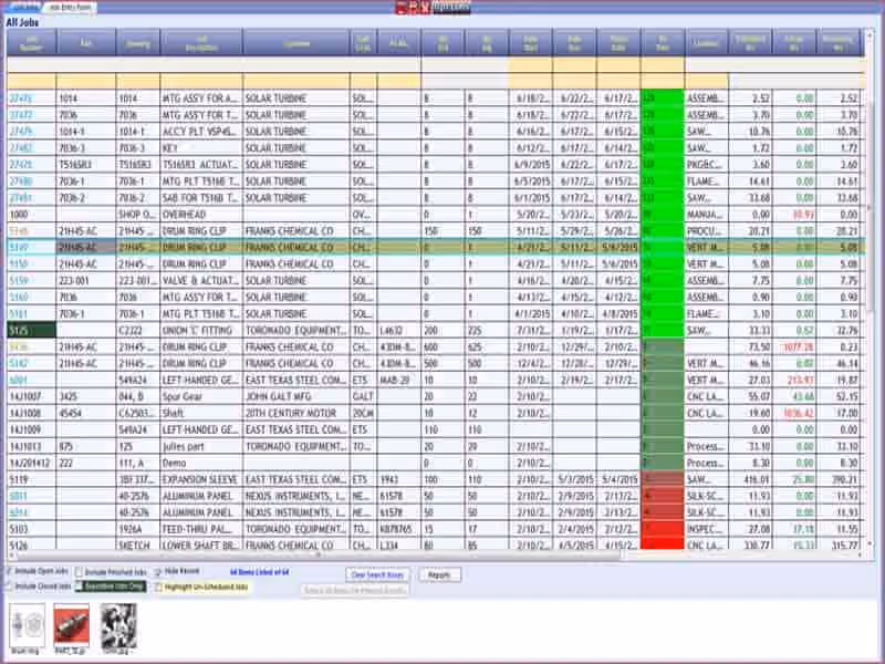 REALTRAC Active Job Status