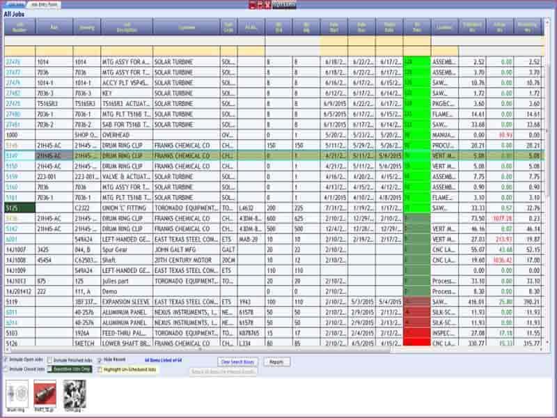 REALTRAC Active Job Status