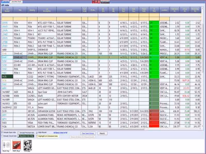 REALTRAC Active job status