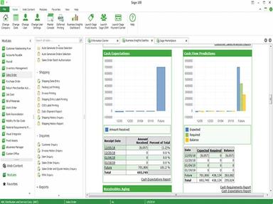 Sage 100 Dashboard