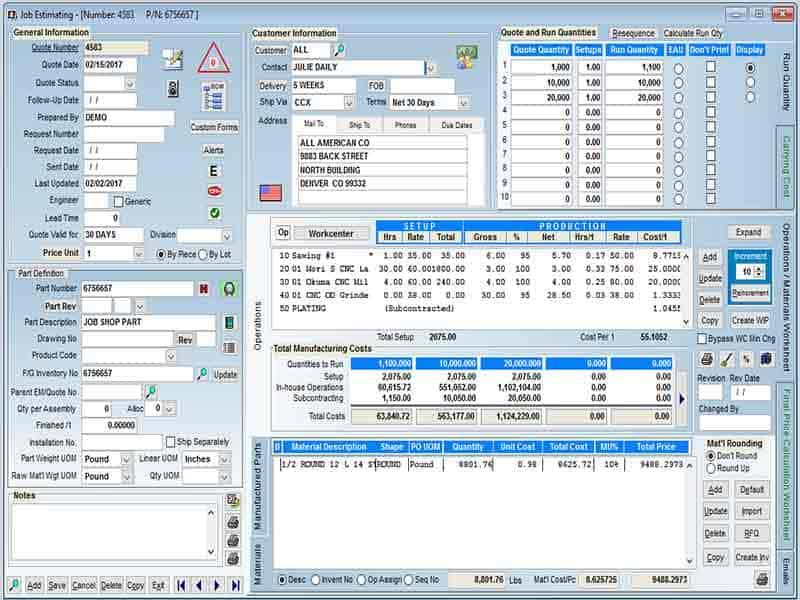 Visual EstiTrack Estimating and quotation