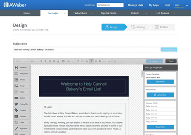 AWeber Editor